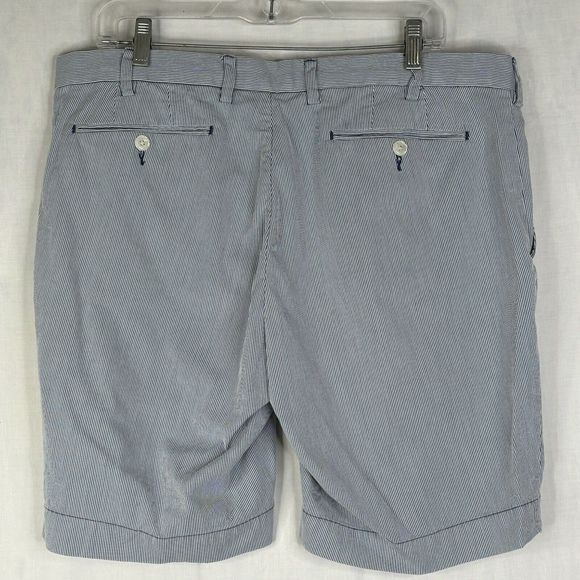 Polo Ralph Lauren Shorts Men's 38 Chino Blue White Striped Slash‎ Pockets 37x8 - Picture 2 of 12